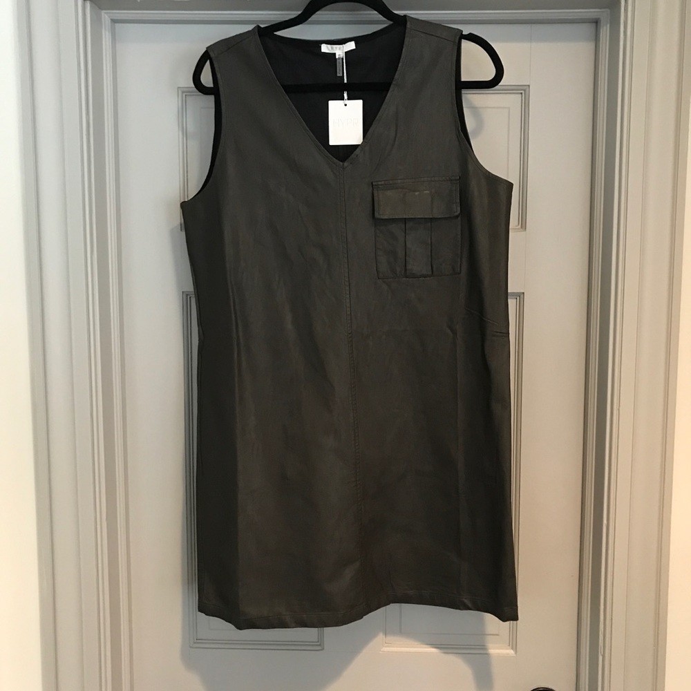 Faux leather dresss